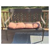 Metal Bench with Cushion 48" x 24" x 37"