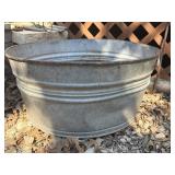 Galvanized Metal Wash Tub 24.5" x 11.5"