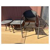 (2) Patio Side Tables, Chair, and Plant Stand