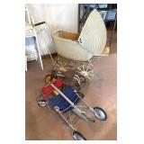 Wicker Bany Buggy, Stroller  Tricycle