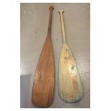 (2) Wooden Paddles 48" & 54"