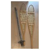 Vintage Snow Shoes 55, 55" Ski Poles