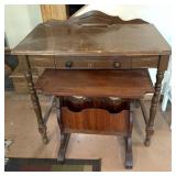 Writing Desk, 22"x18"x29" & Side Table 24"x12"x23"