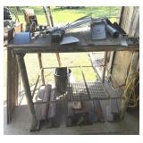 Welding Table, 4" Vise, Railroad Iron
