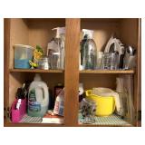 Iron, Cleaning Supplies, and More