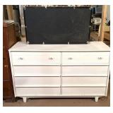 Vintage Wood Dresser and Trunk- dresser 52" x