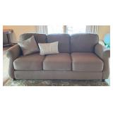 Lane Tan Fabric Couch 84" x 36" x 36"