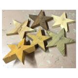 Wood Stars with Hooks 10.5"