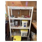 Plastic Shelf & Contents, Bird Feeders, Cord