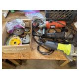 (3) Angle Grinders, Ryobi, Craftsman, Black &