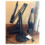 Lava Lamp and (2) Adjustable Lamps
