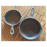 (2) Small Cast Iron Skillets - 6.5" and Smaller