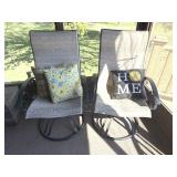 (2) Swivel Base Patio Chairs