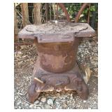 Short Antique Cast Iron Stove (has been outdoors)