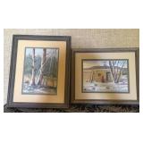 (2) Framed Paintings 9.5" x 12"