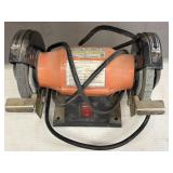 Central Machinery 5" Bench Grinder - powered on