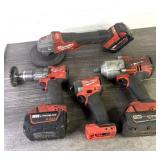 Milwaukee Grinder, Impacts & Drill (no charger)