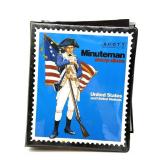 Scott Minuteman Stamp Album with Stamps- all