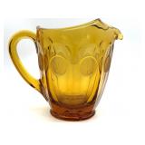 Fostoria Amber Coin Glass Pitcher 6.75" - mold