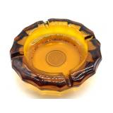 Fostoria Amber Coin Glass Ashtray 5.5"