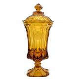 Fostoria Amber Coin Glass Compote Dish 5.5" x