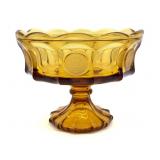 Fostoria Amber Coin Glass Compote Dish 9" x 6.5"