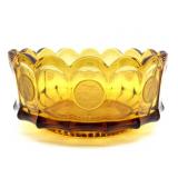 Fostoria Amber Coin Glass Bowl 7.5" x 3.5"