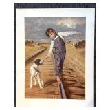 "Walking the Rails" by Jim Daly Print, Signed and
