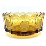 Fostoria Amber Coin Glass Bowl 7.25" x 3.5"