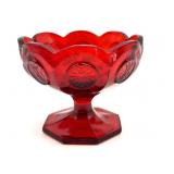 Fostoria Ruby Red Coin Glass Compote 4.5" x 3.5"