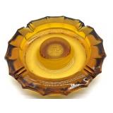 Fostoria Amber Coin Glass Ashtray 8"