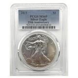2011 American Silver Eagle, PCGS Graded MS 69