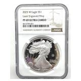 2025-W American Silver Eagle, NGC Graded PF 69