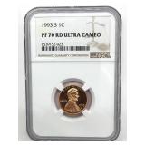 1993-S Lincoln Memorial NGC Graded PF 70 RD Ultra