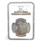 1883-O Morgan Dollar, NGC Graded MS 63