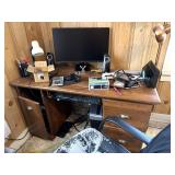 Wooden Desk & Chest of Drawers (needs some