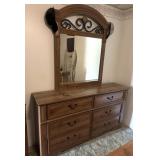 Dresser with Mirror and Smaller Dresser 68.5" x