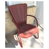 Metal Lawn Chair (Red)
