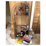 Metal Shelf, Vintage Clocks, Reproduction Radio,