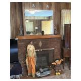 Contents of Mantel Includes Mirror 30"x36"