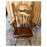 Oversized Wooden Rocking Chair 26"x35"x48"