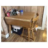 Table, Chair, and Contents - table is 25ï¿½ x 30ï¿½