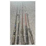 (5) Fishing Rods : Lewï¿½s Speed Stick, Garcia