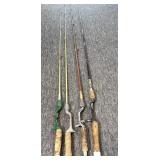 (4) Vintage Fishing Rods 80ï¿½ and Smaller