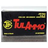 (20) Rounds .223 REM 55GR HP TulAmmo