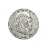 1951-S Franklin Half Dollar