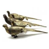 Vintage Brass Pheasants 14" x 5"