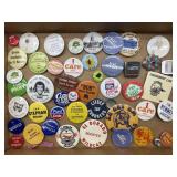 Vintage Buttons : Political, Kansas Towns, and
