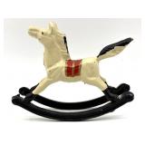 Painted Cast Iron Rocking Horse 7.5" x 5.5"