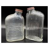(2) Vintage Glass Refrigerator Bottles 8.5"